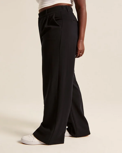 HIGH WAIST TAILORED WIDE LEG PANTS