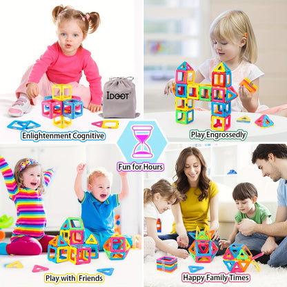 52 PCS Magnetic Tiles Building Toys