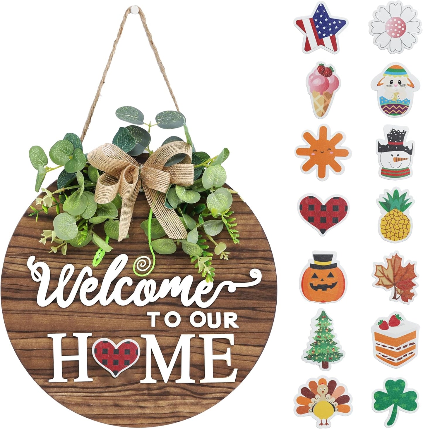 Seasonal Welcome Sign Front Door Decoration