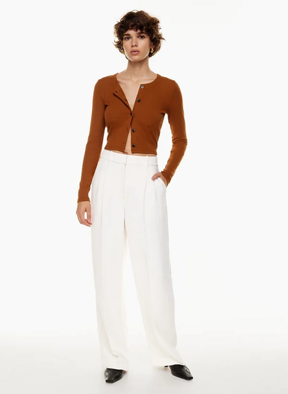 HIGH WAIST TAILORED WIDE LEG PANTS