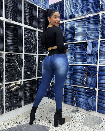 Shapewear Butt Lifter Women Jeans High Rise Waist Push Up