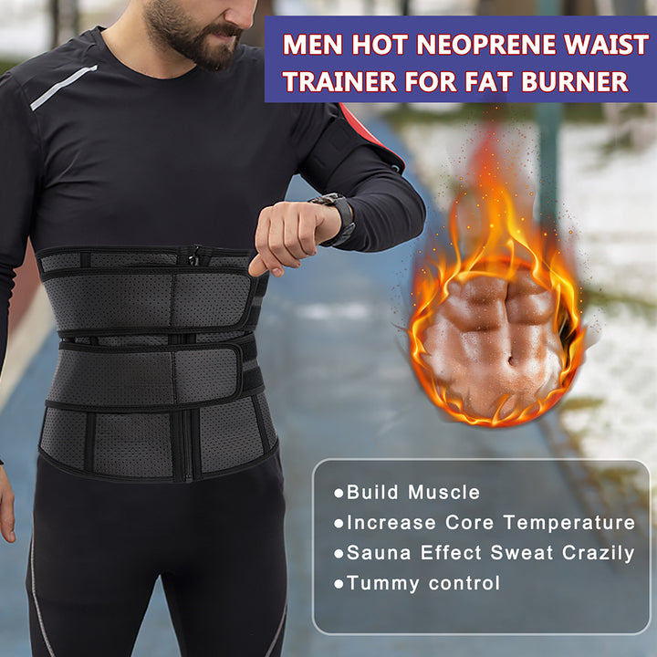 Men's Abdominal Lumbar Heat Cycle Fitness Vest Trainer