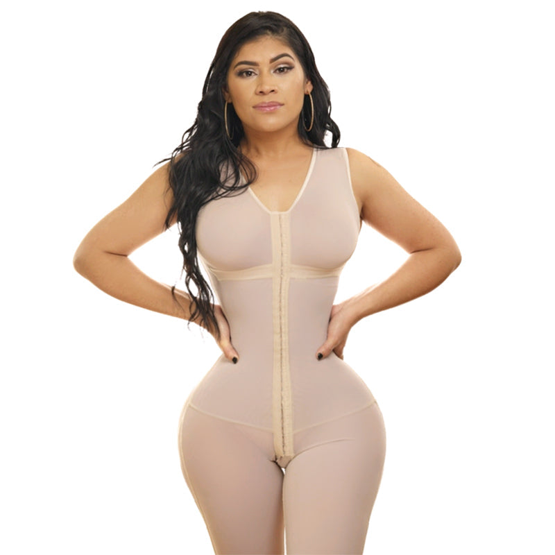 Women Breathable shapewear Strong 3 level Clasp Bodysuit With Arotch Opening Weight Loss Fajas