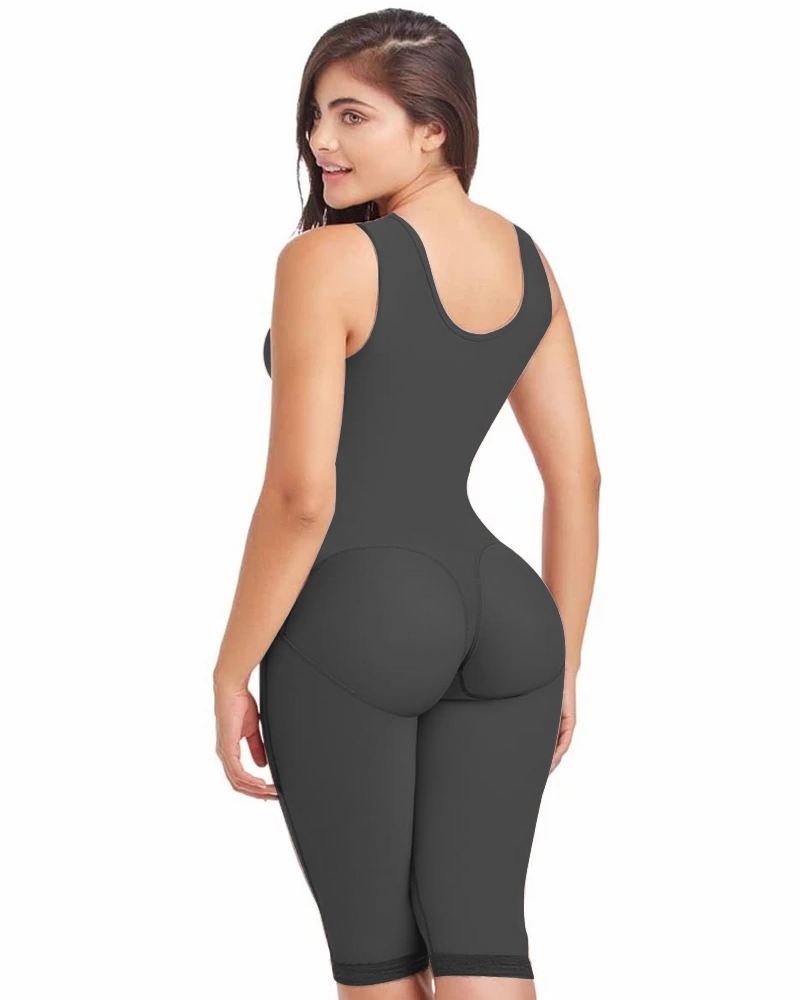 Women Full Body Shaper Tummy Control Fajas Front Closure Weight Loss Postpartum Bodysuit