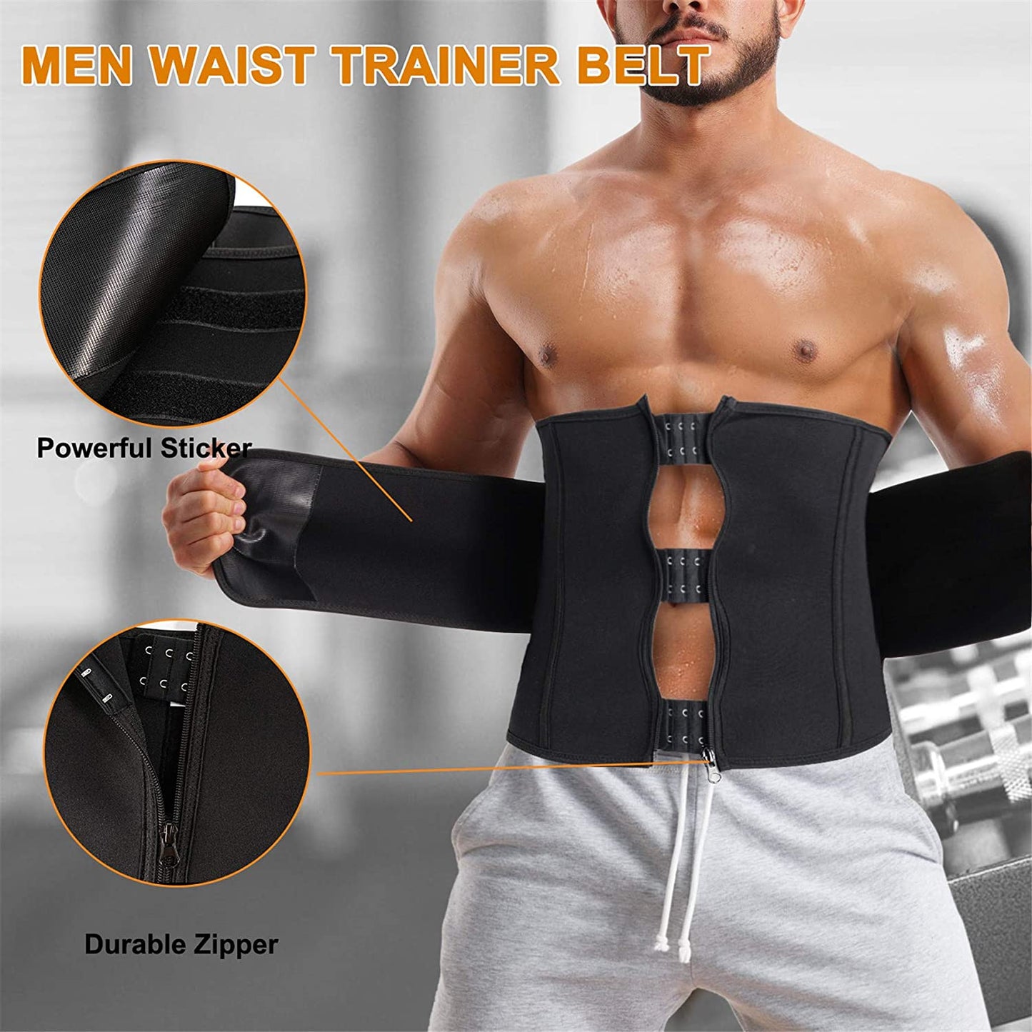Neoprene Waist Trainer Workout ABS Belt for Men