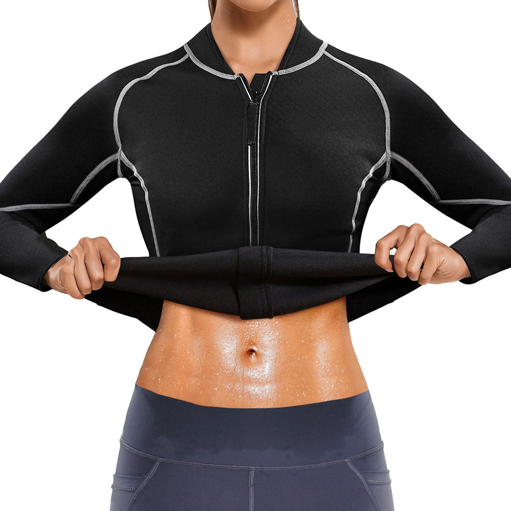 Neoprene Fat Burning Sauna Jacket with Full Zip Up