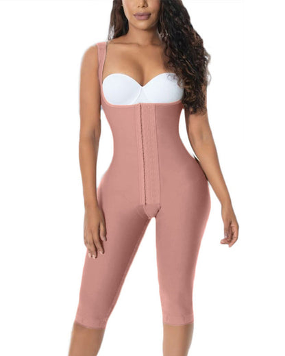 Fajas Compression Fabric Abdominal Control Adjustable Shoulder Clasps and Natural Buttock Lift System