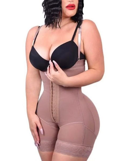 Shapewear for Women Tummy Control Body Shaper Butt Lifter Thigh Slimmer Faja Plus Size with Zipper Crotch