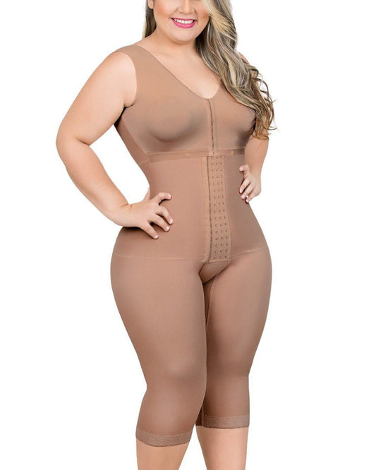 Postpartum Full Body Shaper Removable Bra With Snap Closure Shapewear Post Liposuction Fajas