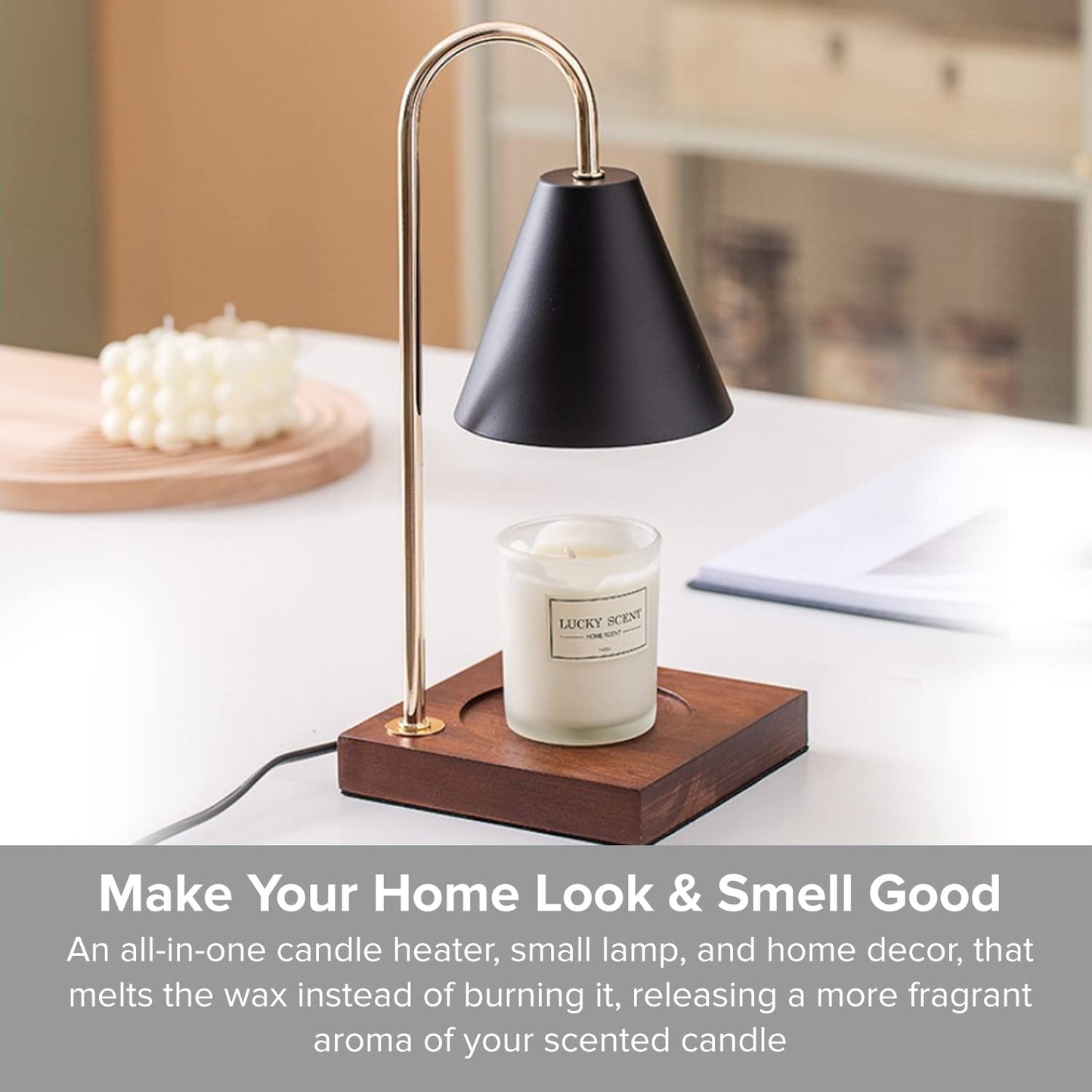 Elegant Candle Lamp with Dimmer Switch & Light Bulb
