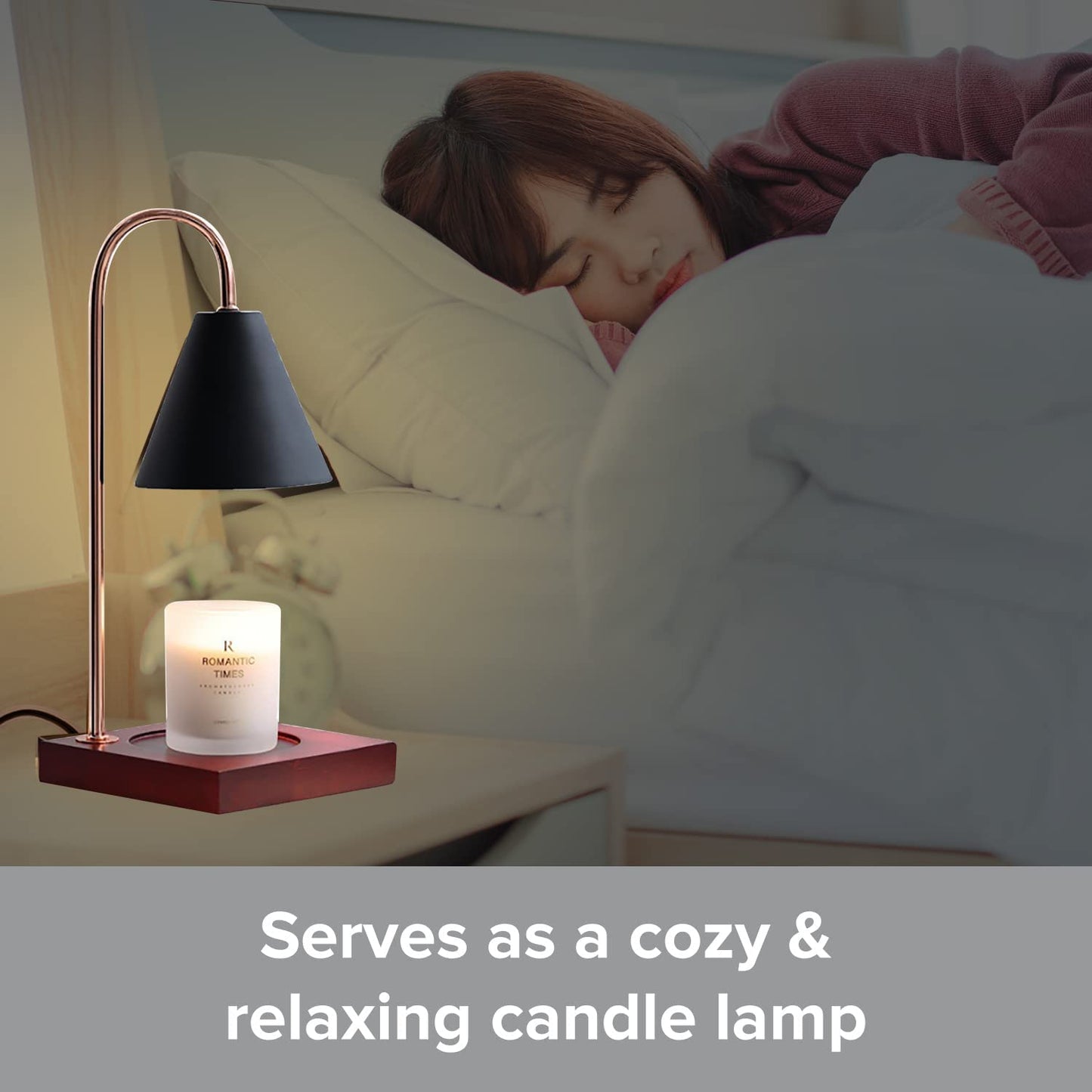 Elegant Candle Lamp with Dimmer Switch & Light Bulb