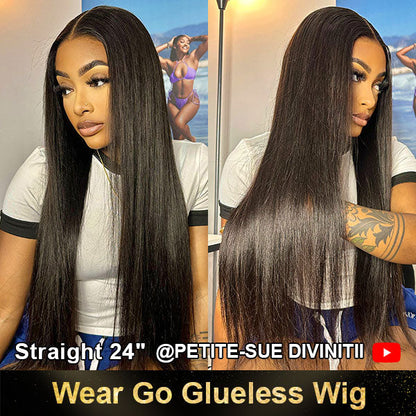Silky Straight Easy Wear Go Glueless Wigs Pre Cut 4x6 HD Lace Closure Wigs Beginner Friendly