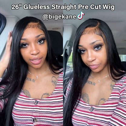 Silky Straight Easy Wear Go Glueless Wigs Pre Cut 4x6 HD Lace Closure Wigs Beginner Friendly