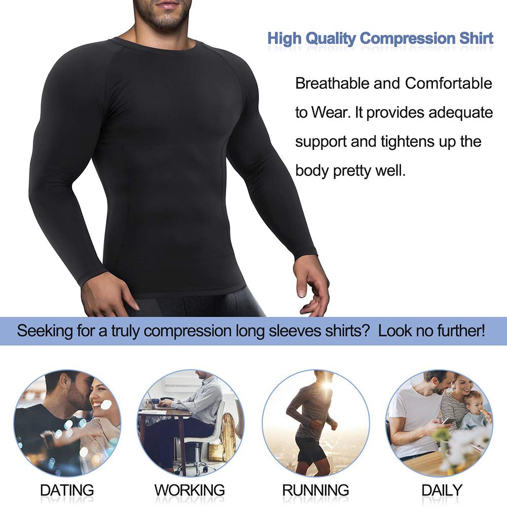 Men Slimming Compression Long Sleeve