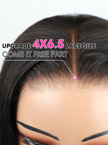 Pre-bleached Knots Wear Go Glueless Wig Pre-cut 4x6.5 HD Lace Kinky Curly Human Hair