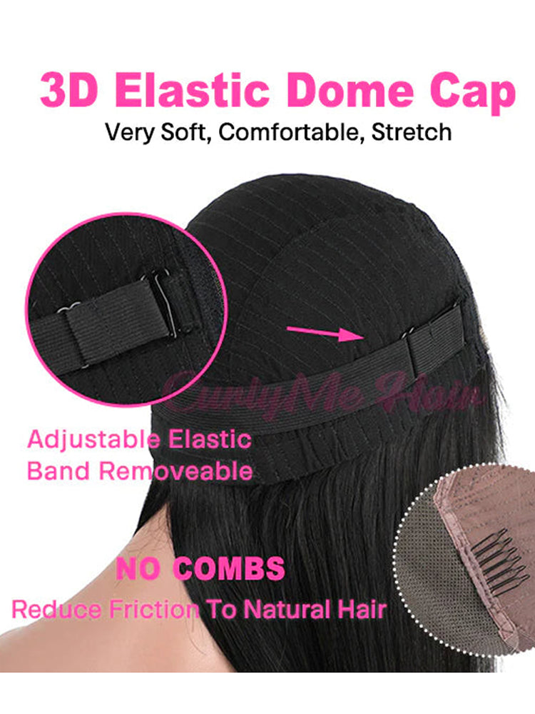 Pre-bleached Knots Wear Go Glueless Wig Pre-cut 4x6.5 HD Lace Kinky Curly Human Hair