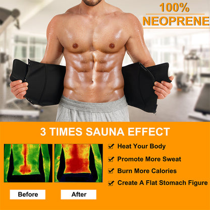 Men Sweat  Waist Trainer Sauna Belt