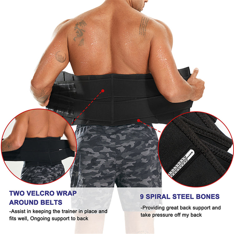 Adjustable Waist Trainer Trimmer with Double Belts for Men