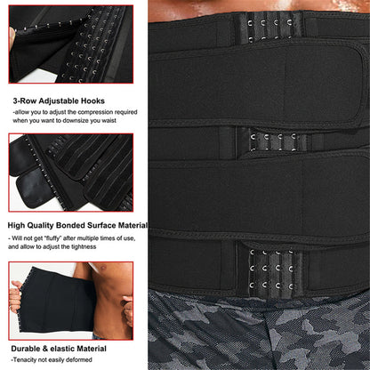 Adjustable Waist Trainer Trimmer with Double Belts for Men