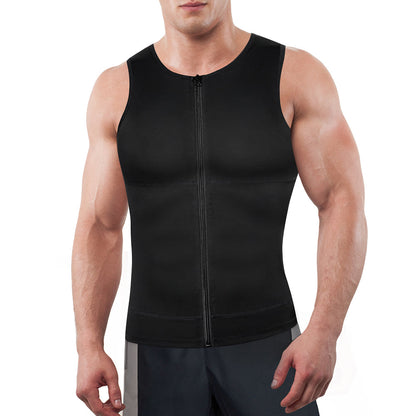 Nebility Men Zipper Vest For Slim & Back Support