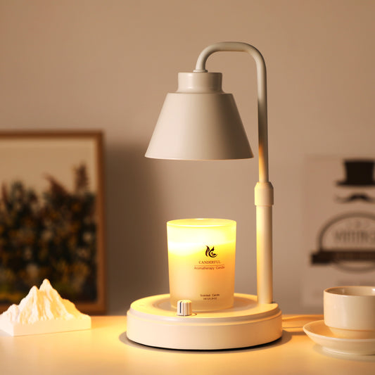 Upgraded Candle Warmer Lamp With Timer, White
