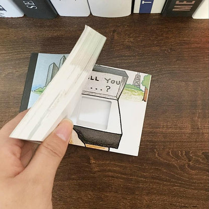 Cartoon Flip Book romantic Proposal gift Creative gift Lover's gift