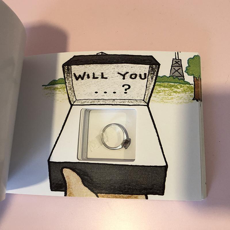 Cartoon Flip Book romantic Proposal gift Creative gift Lover's gift
