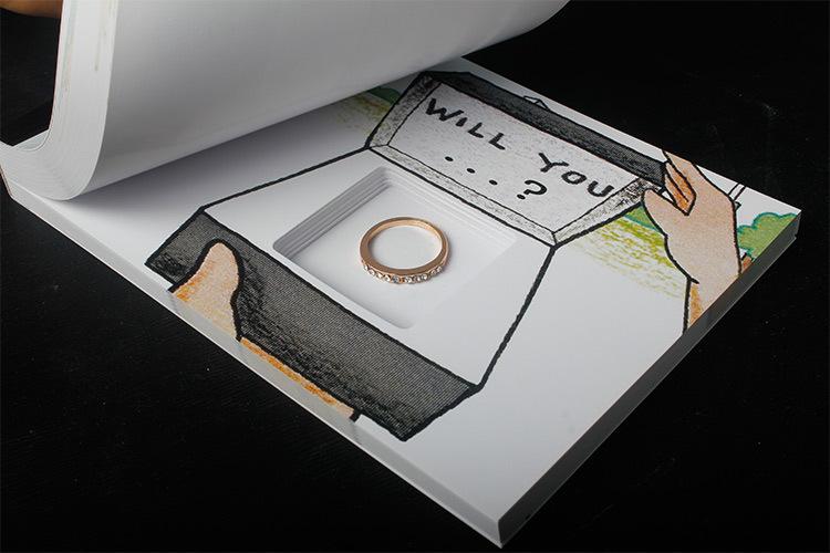 Cartoon Flip Book romantic Proposal gift Creative gift Lover's gift