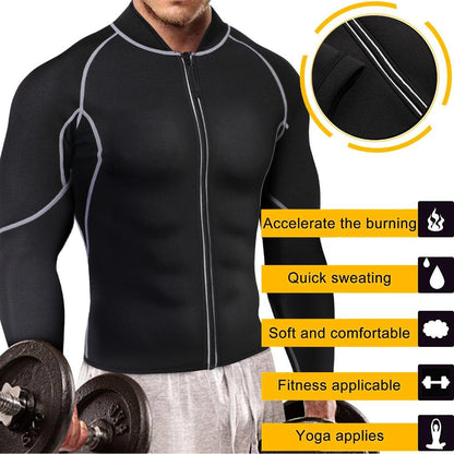 Neoprene Fat Burning Sauna Jacket with Full Zip Up