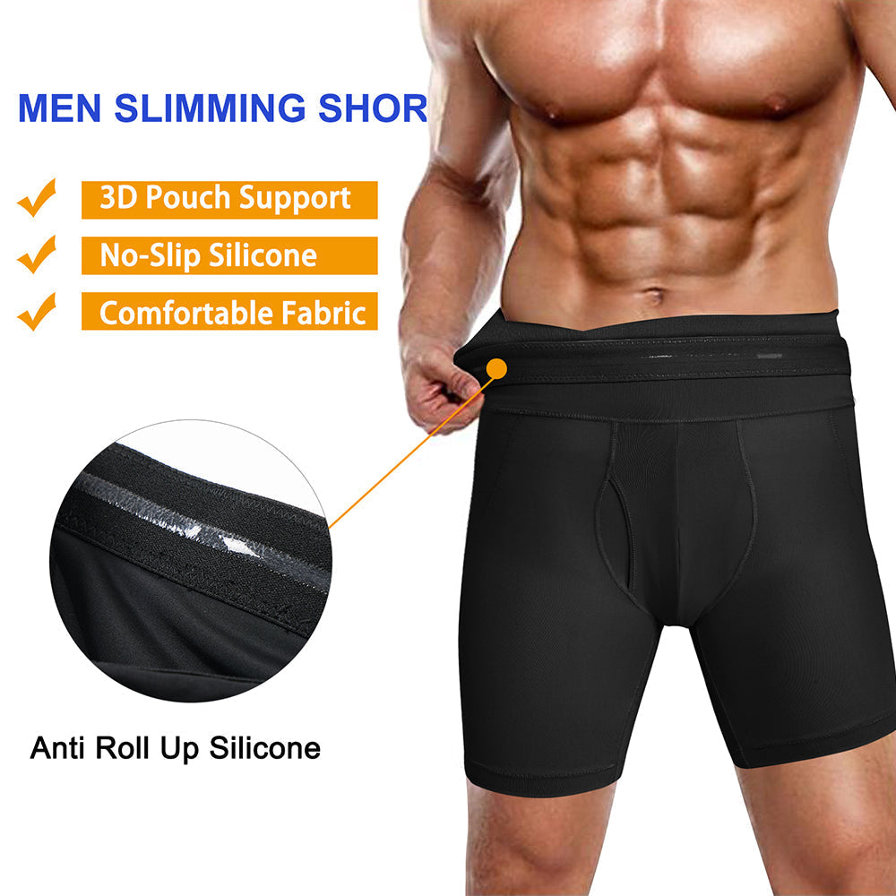 Men High Waisted Boxer Shorts With Removable Pad