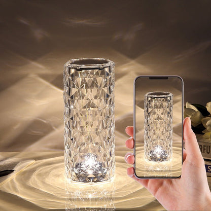 LED Crystal Rose Table Lamp Atmosphere Night Light