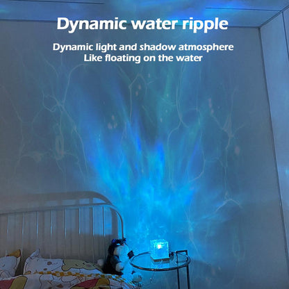LED Rotating Water Ripple NightLight Crysta Stylel Table Lamp