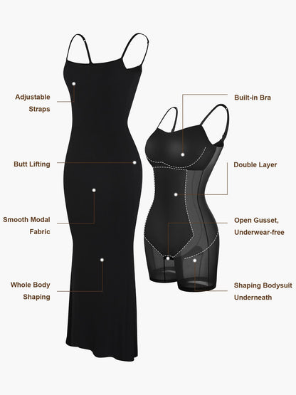 Built-In Shapewear Modal Lounge Dresses