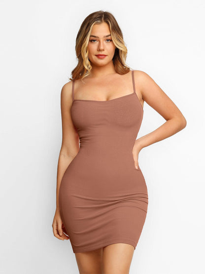 Built-In Shapewear Slip Mini Lounge Dress