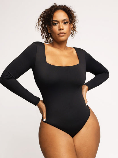 Contour Long Sleeve Square Neck Bodysuit