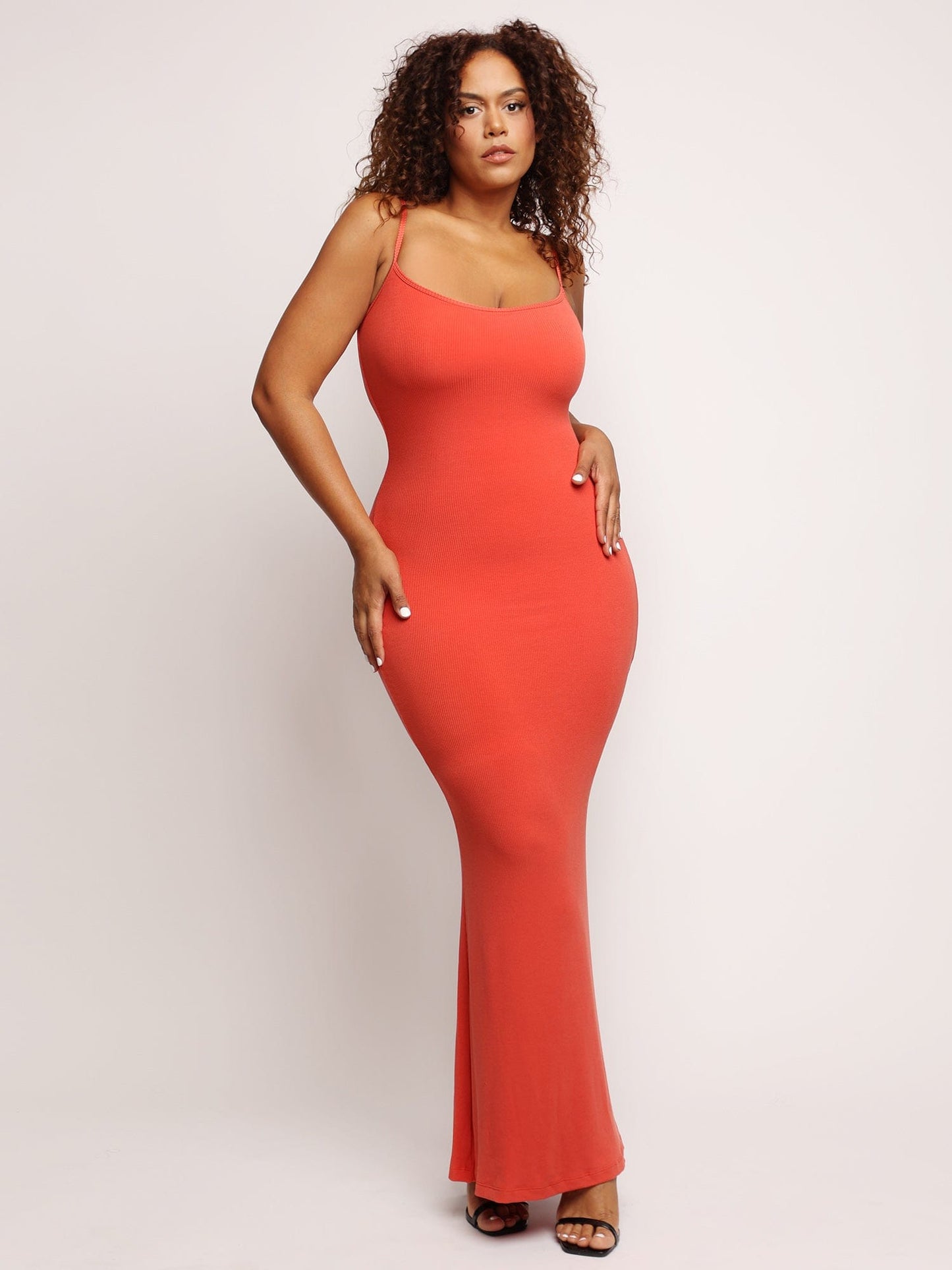 Built-In Shapewear Slip Maxi Lounge Dress