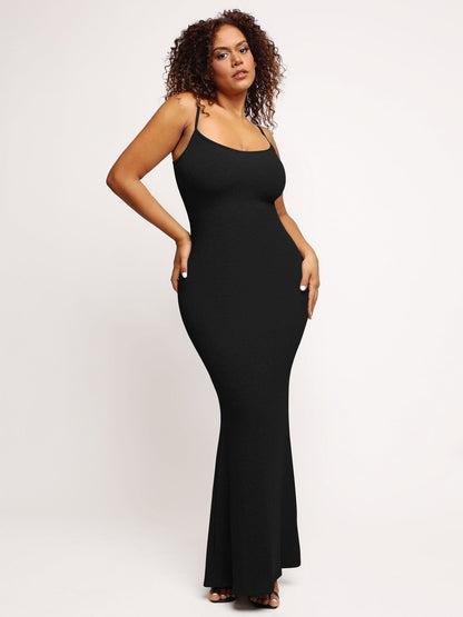 Built-In Shapewear Slip Maxi Lounge Dress